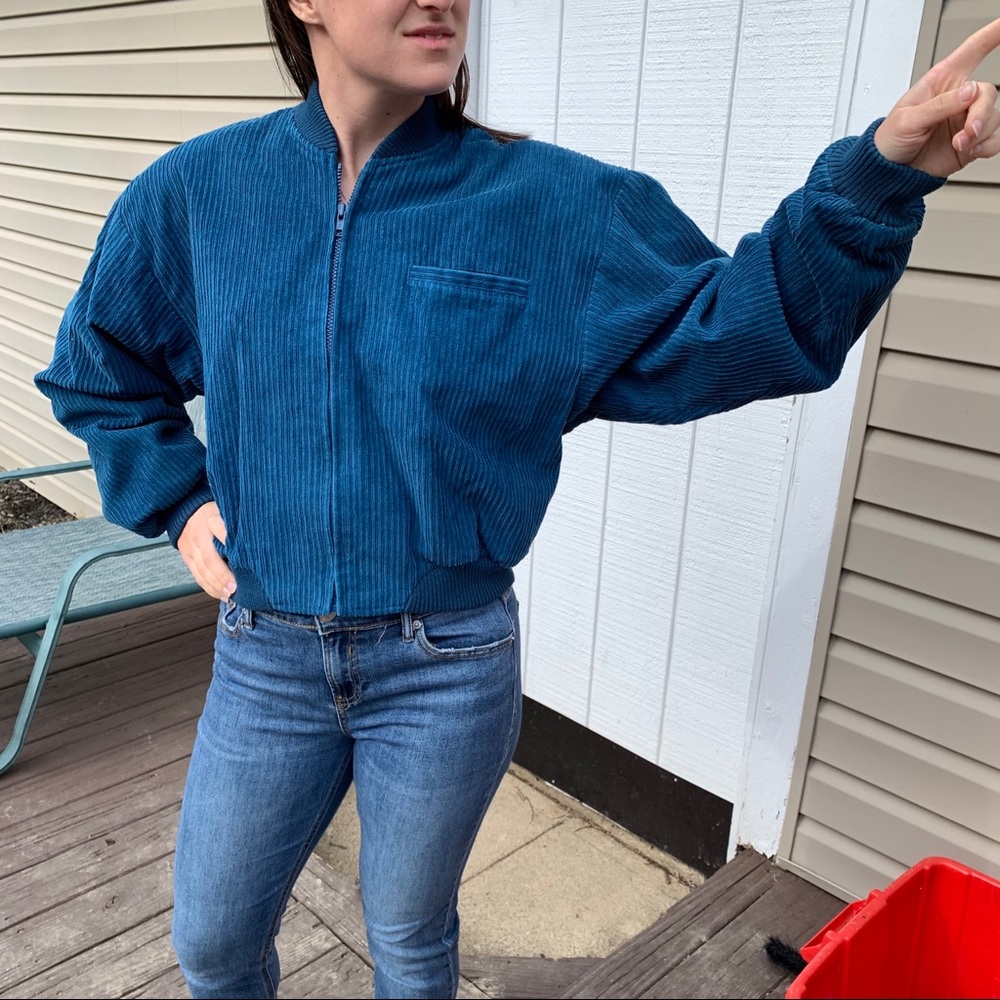 Vintage Woolrich Woman Blue Corduroy Jacket 🧥